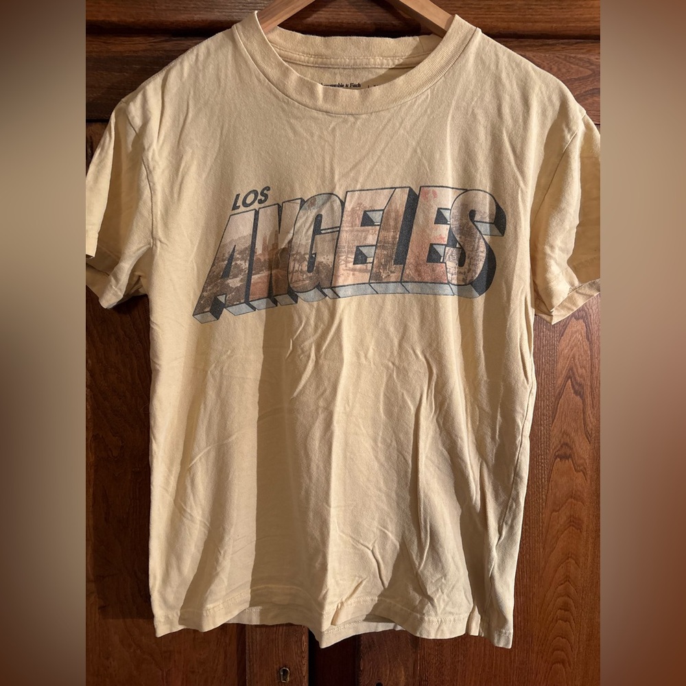 Abercrombie & Fitch Relaxed Cream Tee